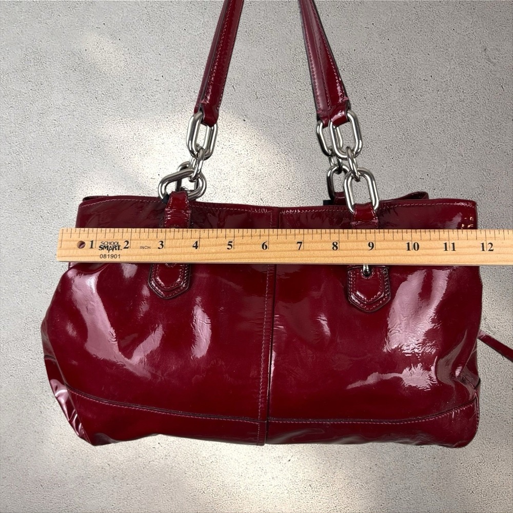Coach Chelsea Jayden Burgundy Patent Leather Satchel Bag F17855 - RARE, HTF!! - Picture 8 of 8